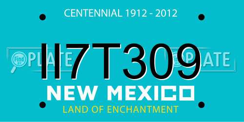 II7T309 New Mexico License Plate
