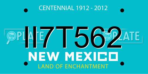 II7T562 New Mexico License Plate