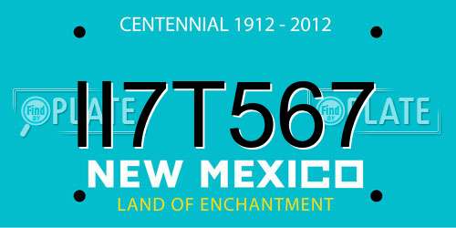 II7T567 New Mexico License Plate