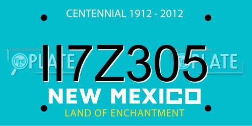 II7Z305 New Mexico License Plate