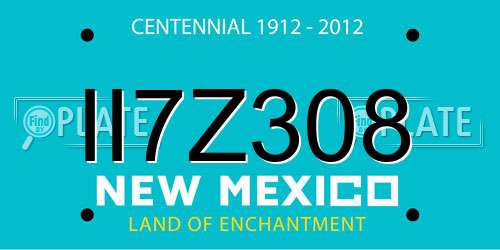 II7Z308 New Mexico License Plate