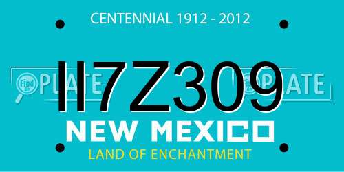II7Z309 New Mexico License Plate