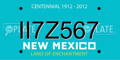 II7Z567 New Mexico License Plate