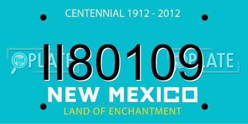 II80109 New Mexico License Plate