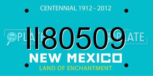 II80509 New Mexico License Plate