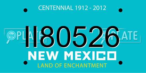 II80526 New Mexico License Plate