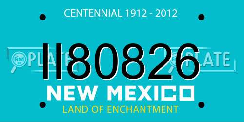 II80826 New Mexico License Plate