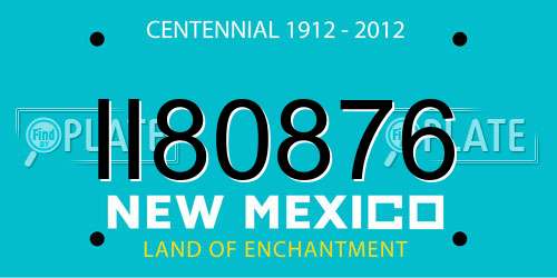 II80876 New Mexico License Plate