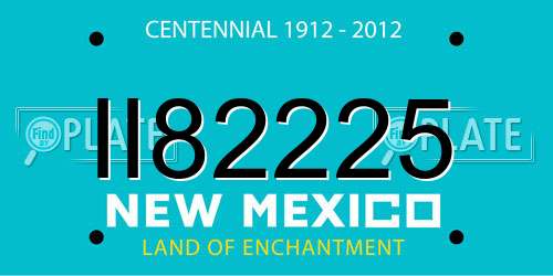 II82225 New Mexico License Plate