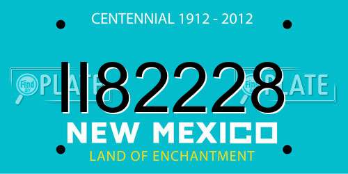 II82228 New Mexico License Plate