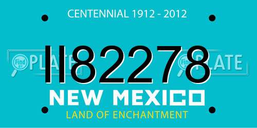 II82278 New Mexico License Plate