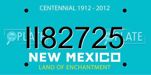 II82725 New Mexico License Plate