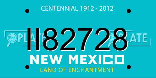 II82728 New Mexico License Plate