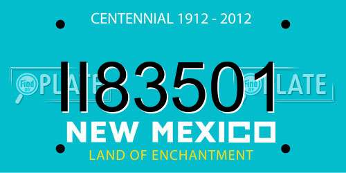 II83501 New Mexico License Plate