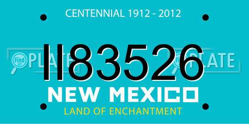 II83526 New Mexico License Plate