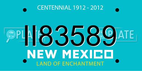 II83589 New Mexico License Plate