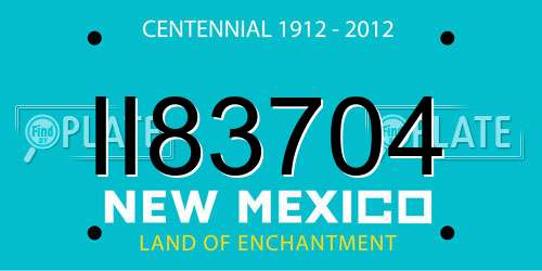 II83704 New Mexico License Plate