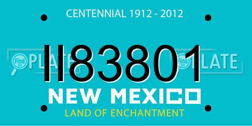 II83801 New Mexico License Plate