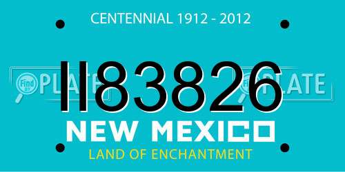 II83826 New Mexico License Plate