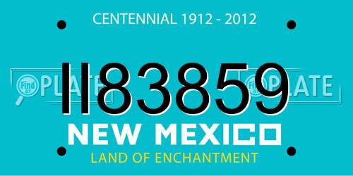 II83859 New Mexico License Plate
