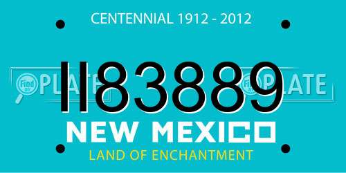 II83889 New Mexico License Plate