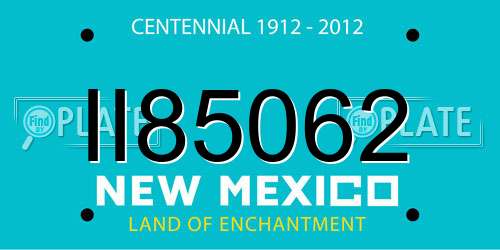 II85062 New Mexico License Plate