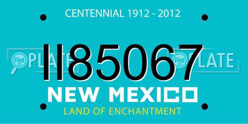 II85067 New Mexico License Plate