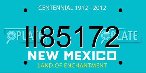 II85172 New Mexico License Plate