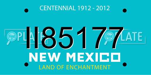 II85177 New Mexico License Plate