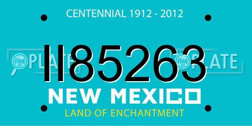 II85263 New Mexico License Plate