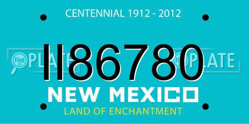 II86780 New Mexico License Plate