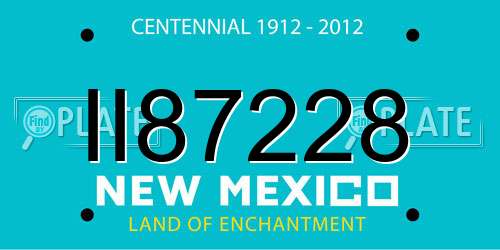 II87228 New Mexico License Plate
