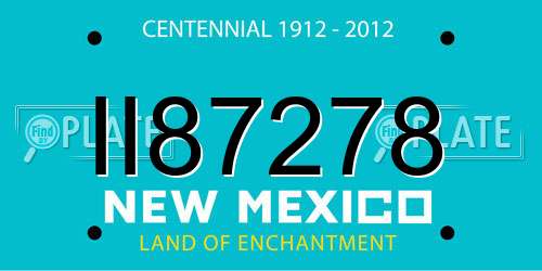 II87278 New Mexico License Plate