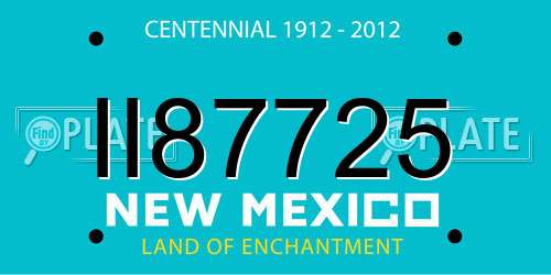 II87725 New Mexico License Plate