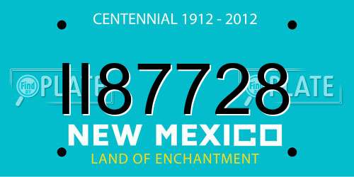 II87728 New Mexico License Plate