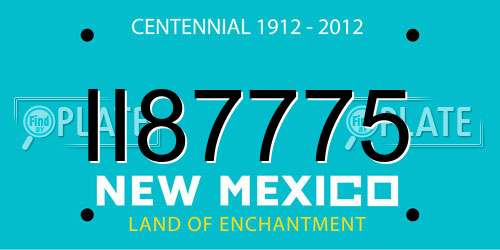 II87775 New Mexico License Plate