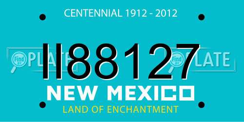 II88127 New Mexico License Plate