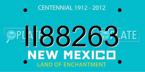 II88263 New Mexico License Plate