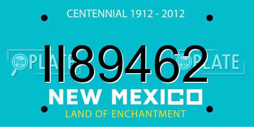 II89462 New Mexico License Plate