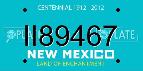 II89467 New Mexico License Plate