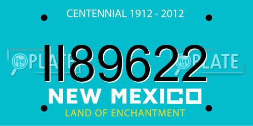 II89622 New Mexico License Plate