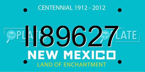 II89627 New Mexico License Plate
