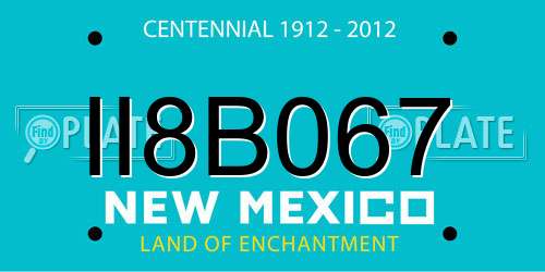 II8B067 New Mexico License Plate