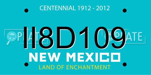 II8D109 New Mexico License Plate