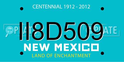 II8D509 New Mexico License Plate
