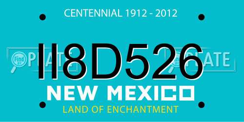 II8D526 New Mexico License Plate