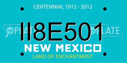 II8E501 New Mexico License Plate