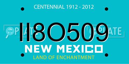 II8O509 New Mexico License Plate