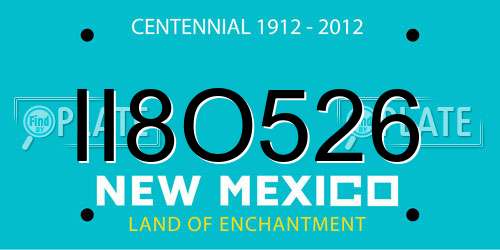 II8O526 New Mexico License Plate