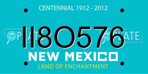 II8O576 New Mexico License Plate